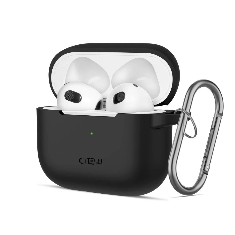 Tech-Protect Silicone Hook Case til Apple AirPods 3 - sort