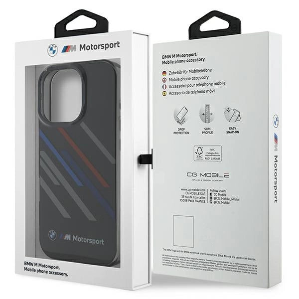 BMW Motosport IML Random Stripes iPhone 16 Pro Case - sort