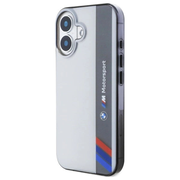 BMW Motosport IML Vertical Stripe iPhone 16 Case - Grå