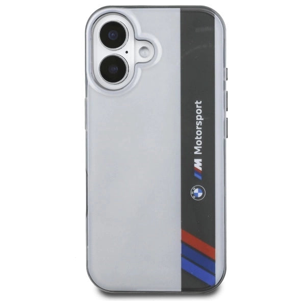 BMW Motosport IML Vertical Stripe iPhone 16 Case - Grå
