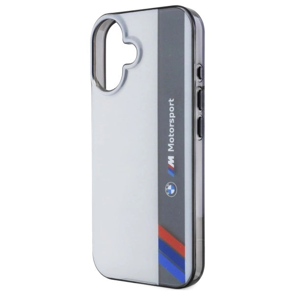 BMW Motosport IML Vertical Stripe iPhone 16 Case - Grå