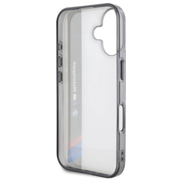 BMW Motosport IML Vertical Stripe iPhone 16 Case - Grå