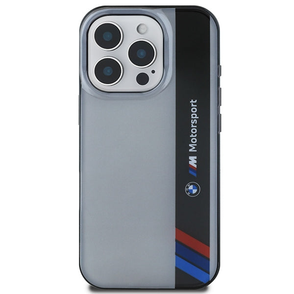 BMW Motosport IML Vertical Stripe iPhone 16 Pro Max Case - Grå