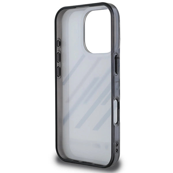 BMW Motosport IML Random Stripes iPhone 16 Pro Max Case - Grå