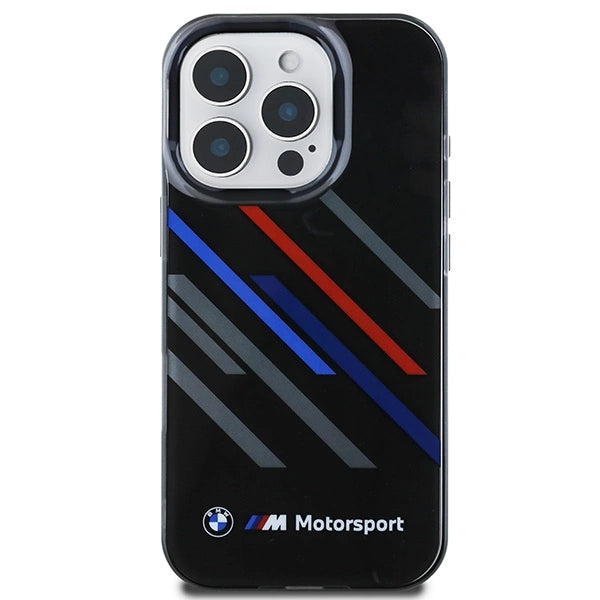 BMW Motosport IML Random Stripes iPhone 16 Pro Max Case - sort