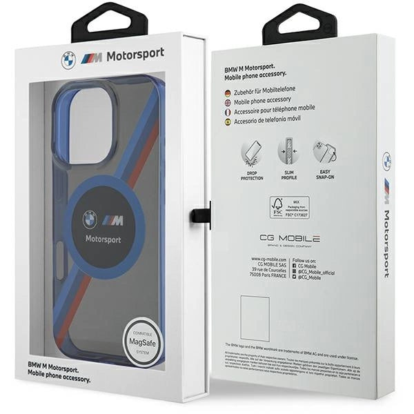 BMW Motosport IML Circle MagSafe Case til iPhone 16 Pro - sort
