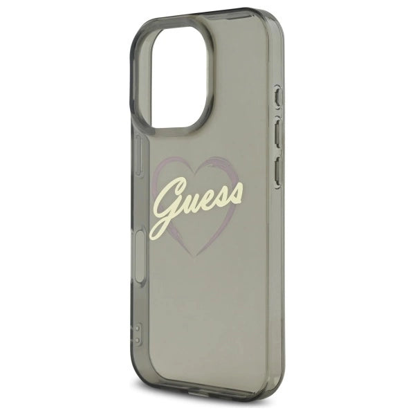 Guess IML Heart Case til iPhone 16 Pro - sort