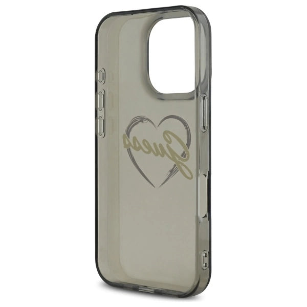 Guess IML Heart Case til iPhone 16 Pro - sort