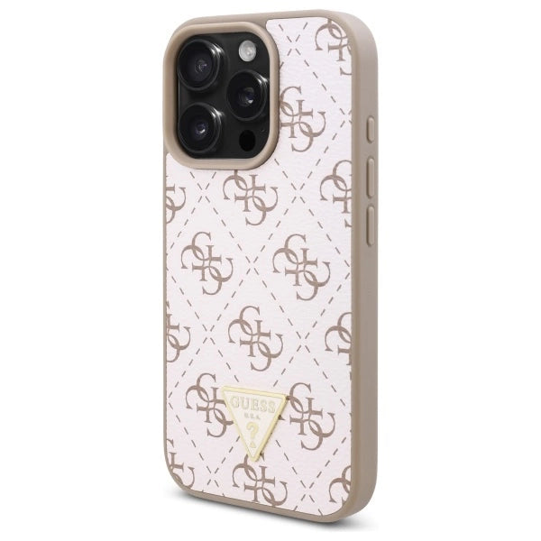 Guess ny 4G Triangle Case til iPhone 16 Pro - hvid