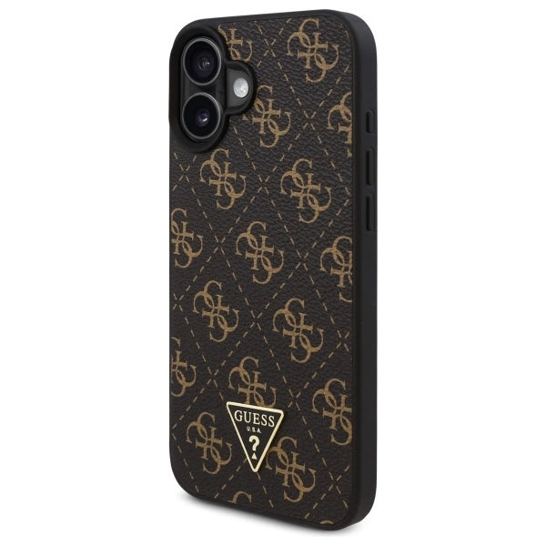 Guess ny 4G Triangle Case til iPhone 16 Plus - sort