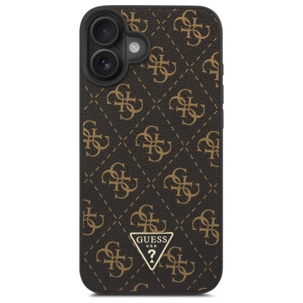 Guess ny 4G Triangle Case til iPhone 16 Plus - sort