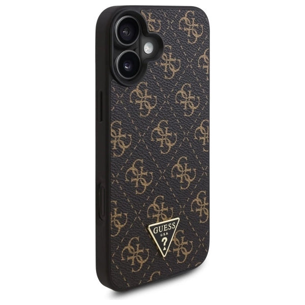 Guess ny 4G Triangle Case til iPhone 16 Plus - sort