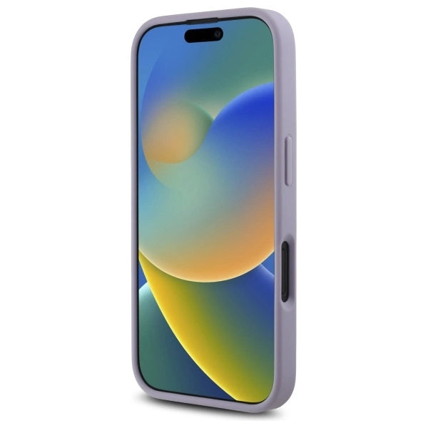 Guess Quilted Metal Logo case til iPhone 16 - lys lilla