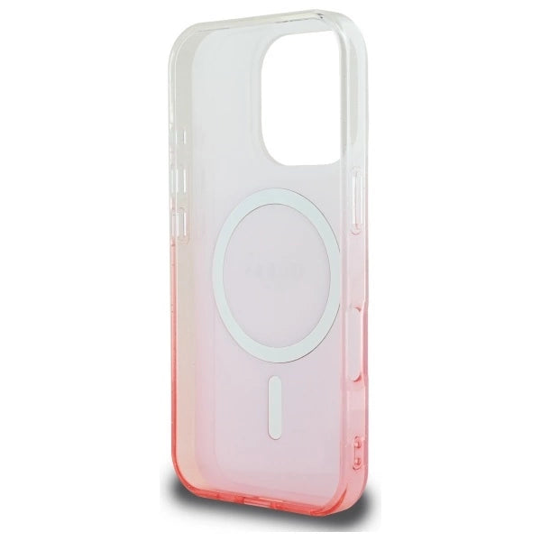 Guess IML Glitter Gradient MagSafe Case til iPhone 16 Pro - Pink