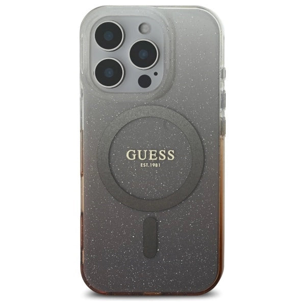 Guess IML Glitter Gradient MagSafe iPhone 16 Pro Case - Brunt
