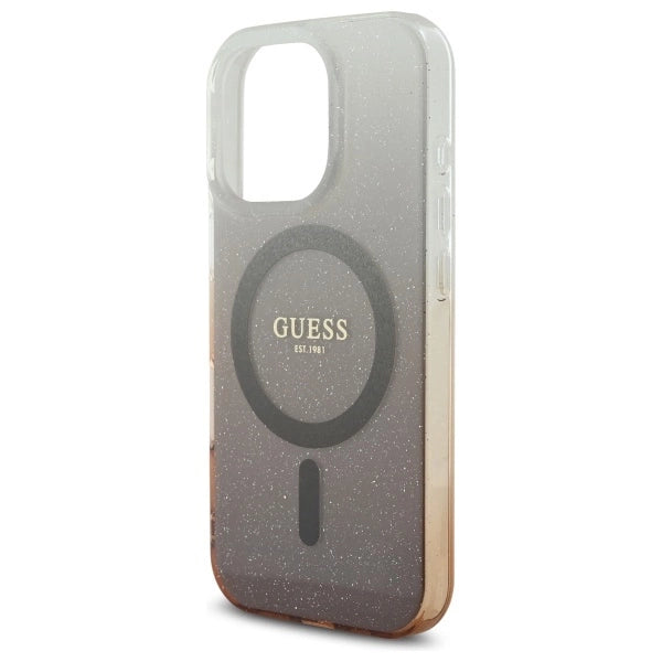 Guess IML Glitter Gradient MagSafe iPhone 16 Pro Case - Brunt