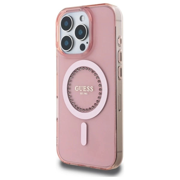 Gæt IML Rhinestones MagSafe iPhone 16 Pro Case - Pink