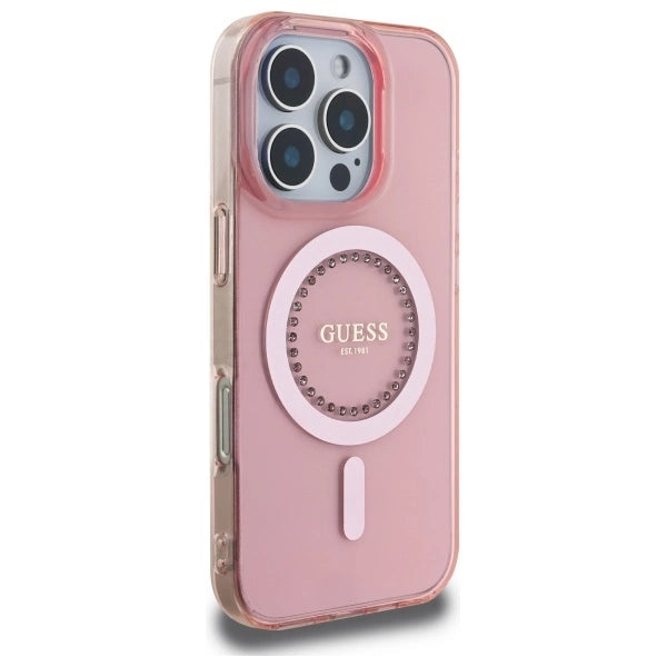 Gæt IML Rhinestones MagSafe iPhone 16 Pro Case - Pink