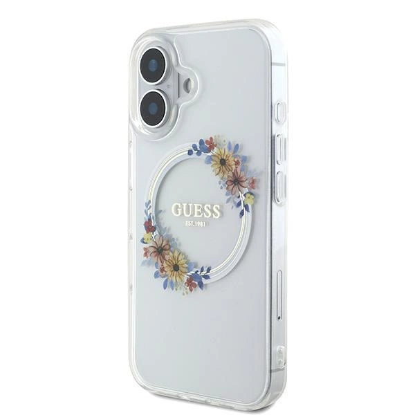 Gæt IML Flowers Wreath MagSafe iPhone 16 Plus Case - klar