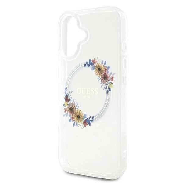 Gæt IML Flowers Wreath MagSafe iPhone 16 Plus Case - klar