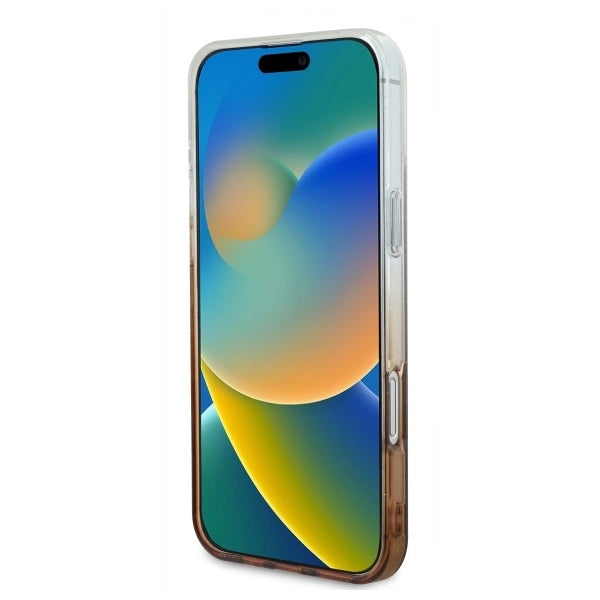 Guess IML Glitter Gradient MagSafe Case til iPhone 16 Plus - Brunt