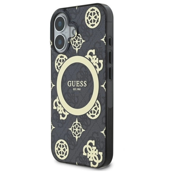 Guess IML Peony On 4G Baggrunds MagSafe-hylster til iPhone 16 - sort
