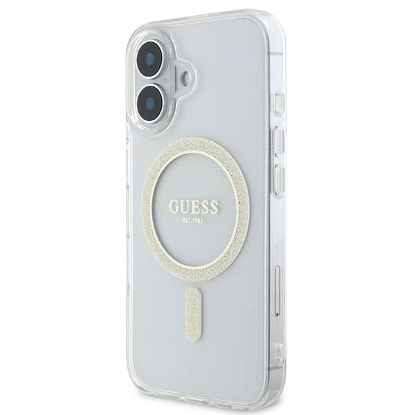 Gæt IML Glitter Circle MagSafe iPhone 16 Case - klar