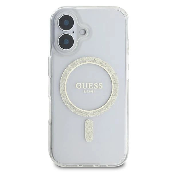 Gæt IML Glitter Circle MagSafe iPhone 16 Case - klar