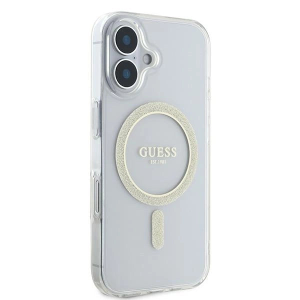 Gæt IML Glitter Circle MagSafe iPhone 16 Case - klar