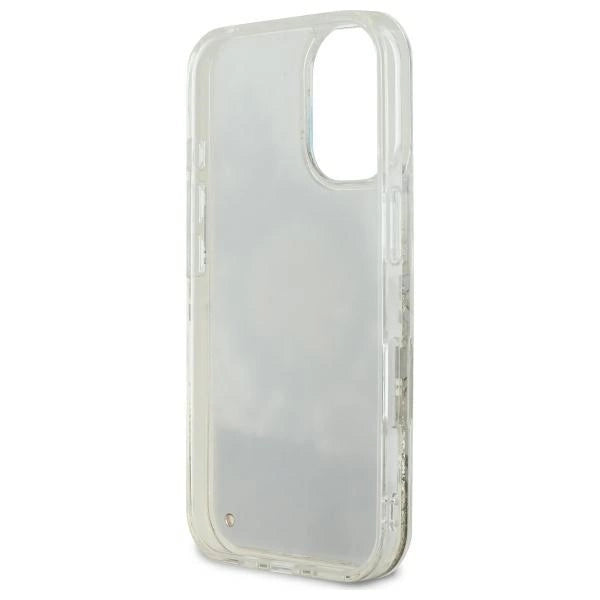 Guess Flydende Glitter Flower MagSafe iPhone 16 Case - Beige