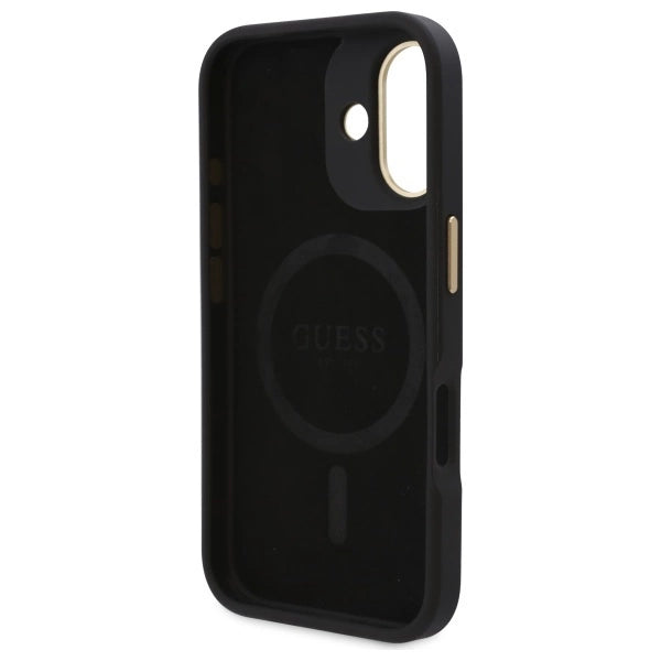 Guess 4G Logo Plate MagSafe iPhone 16 Case - sort