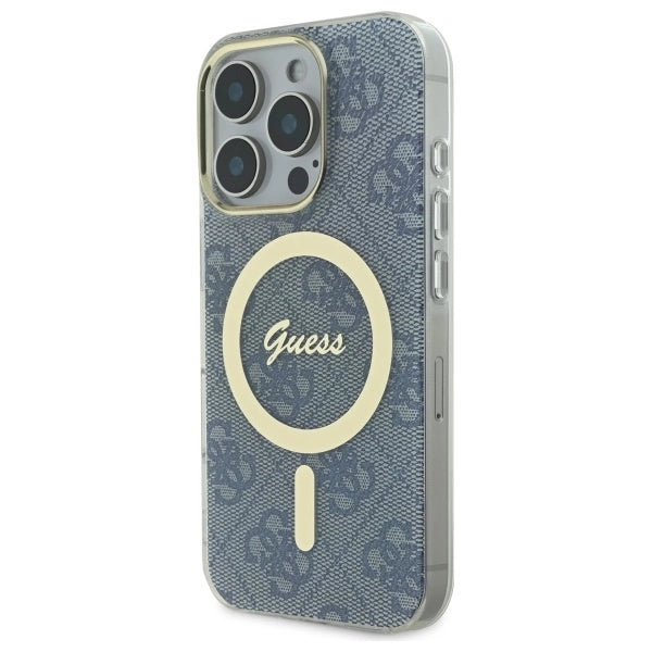 Guess IML 4G MagSafe Case til iPhone 16 Pro Max - Blå