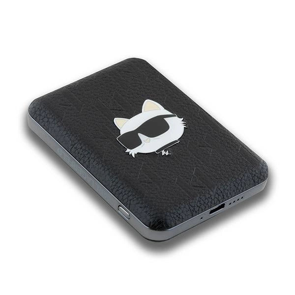 Karl Lagerfeld Powerbank induktiv KLPB5FPGKSCHHK 16W 5000mAh sort/sort Choupette Head Pin MagSafe