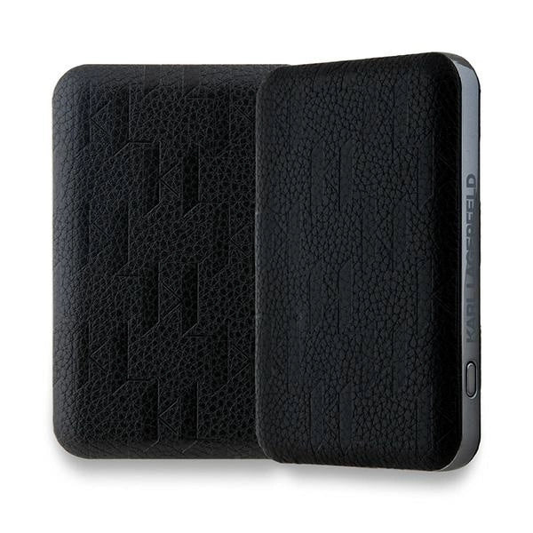 Karl Lagerfeld Powerbank induktiv KLPB5FPGKSKCHK 16W 5000mAh sort/sort Karl&Choupette Head Pin MagSafe
