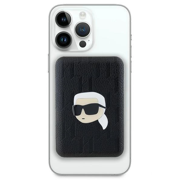 Karl Lagerfeld Powerbank induktiv KLPB5FPGKSKIHK 16W 5000mAh sort/sort Karl Head Pin MagSafe