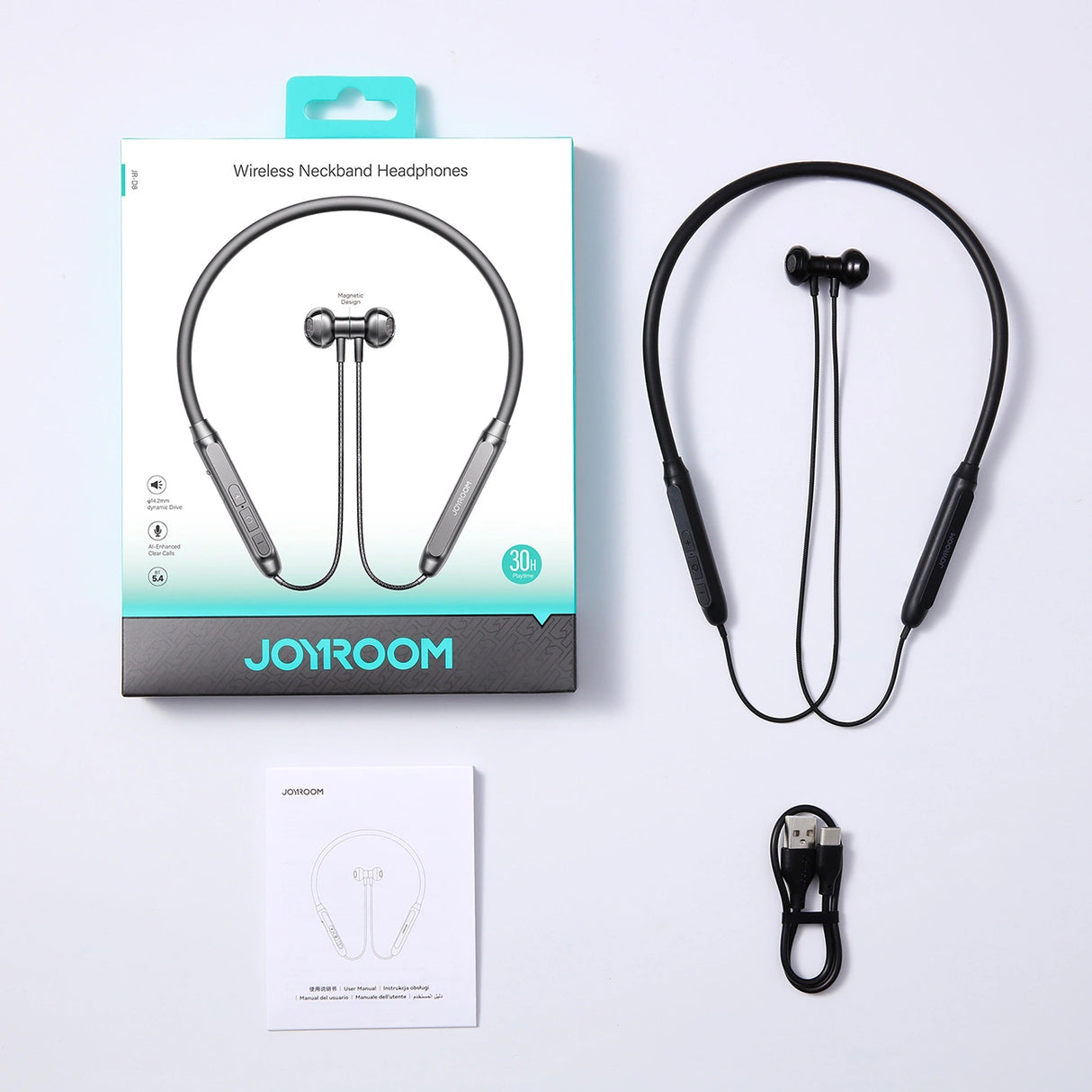 Joyroom JR-D8 Bluetooth trådløse hovedtelefoner med hovedbånd - sort