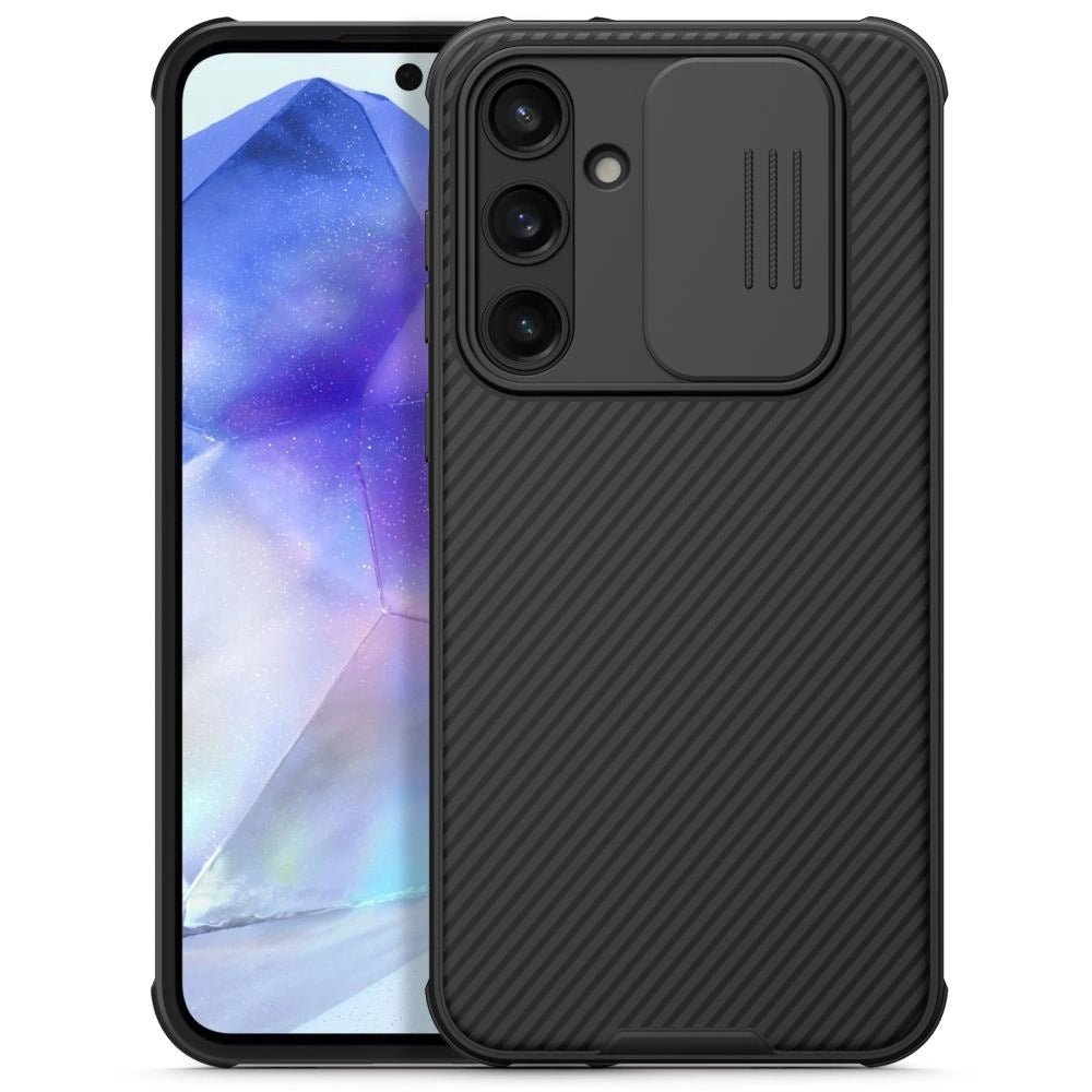 Nillkin CamShield Pro Case til Samsung Galaxy A55 med kameraomslag - sort
