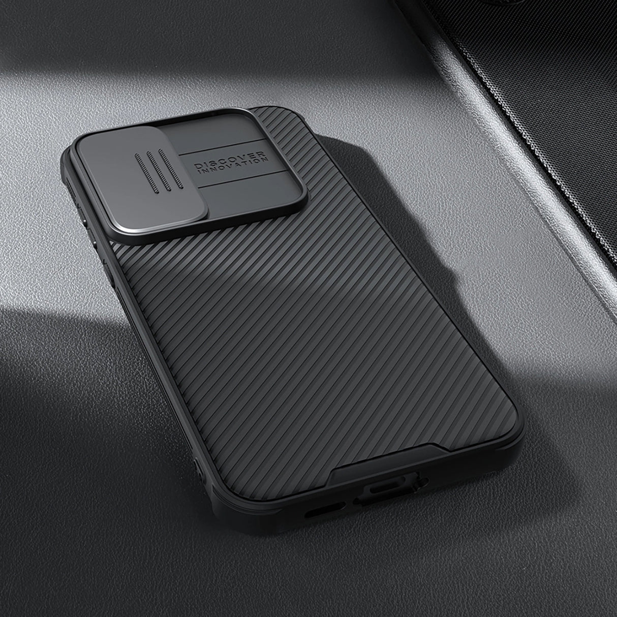 Nillkin CamShield Pro Case til Samsung Galaxy A55 med kameraomslag - sort