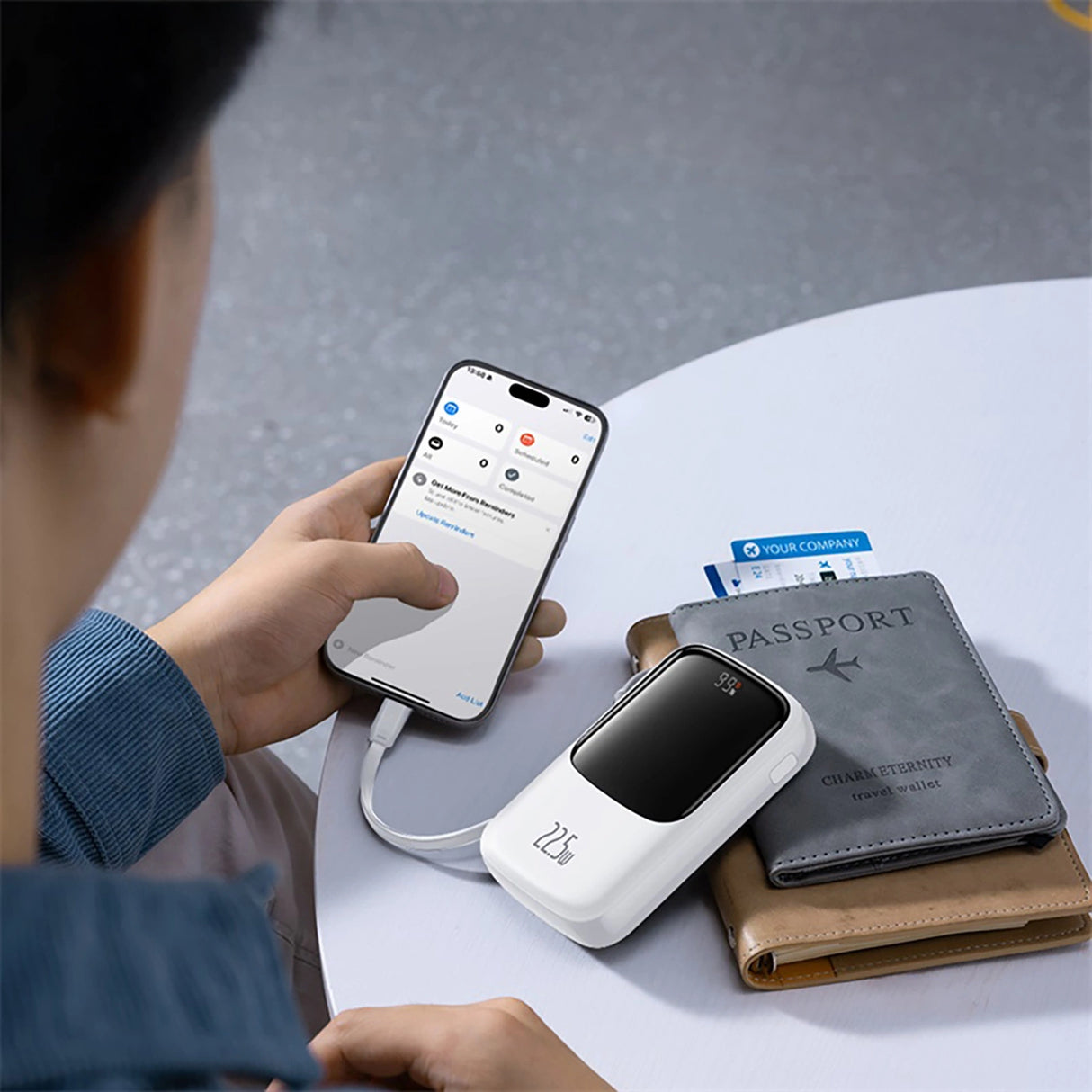 Baseus Qpow Pro+ Power Bank 22.5W 10000mAh USB-C - Hvid