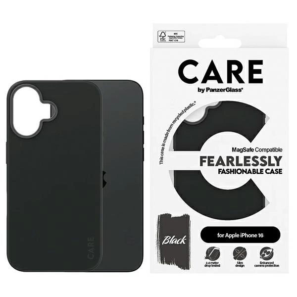 CARE af PanzerGlass Fashion Case iPhone 16 6.1" sort/sort MagSafe 1377