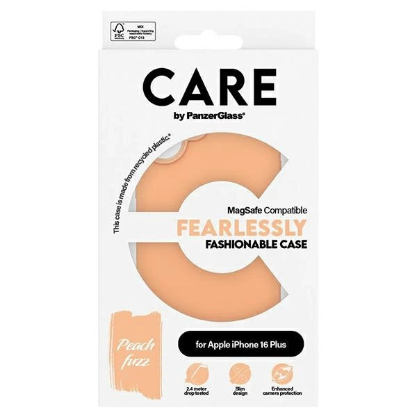 CARE af PanzerGlass Fashion Case iPhone 16 Plus 6.7" Peachy MagSafe 1391