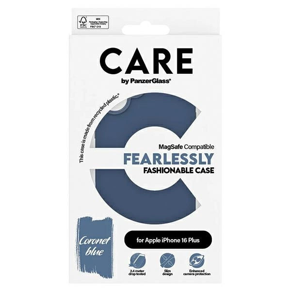 CARE af PanzerGlass Fashion Case iPhone 16 Plus 6.7" blå/blå MagSafe 1383
