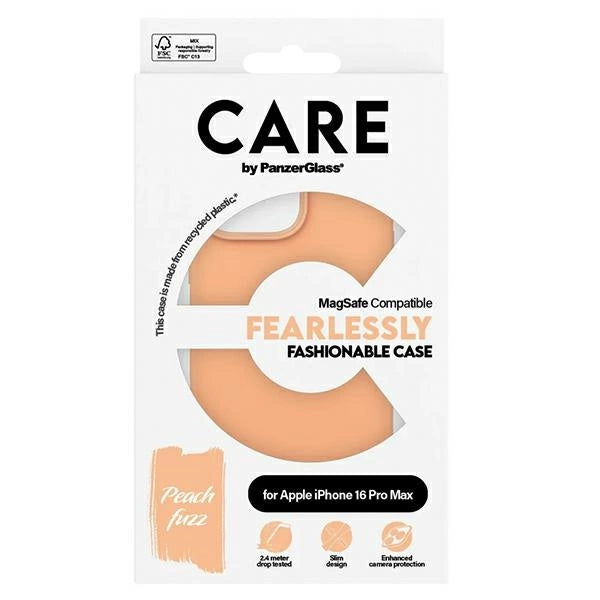 CARE af PanzerGlass Fashion Case iPhone 16 Pro Max 6.9" Peachy MagSafe 1392