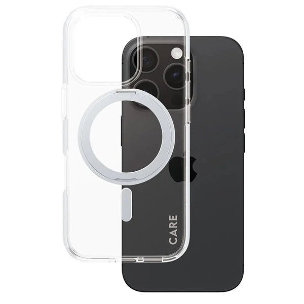 CARE af PanzerGlass Feature Kickstand Case iPhone 16 Pro 6.3" sølv/sølv MagSafe 1326