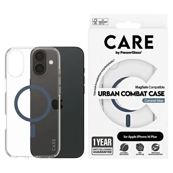 CARE af PanzerGlass Flagship Case iPhone 16 Plus 6.7" blå/blå MagSafe 1367