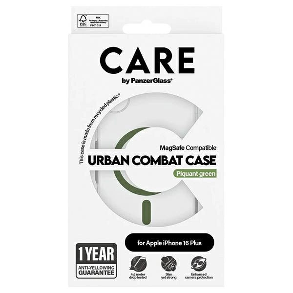 CARE af PanzerGlass Flagship Case iPhone 16 Plus 6.7" grøn/grøn MagSafe 1371