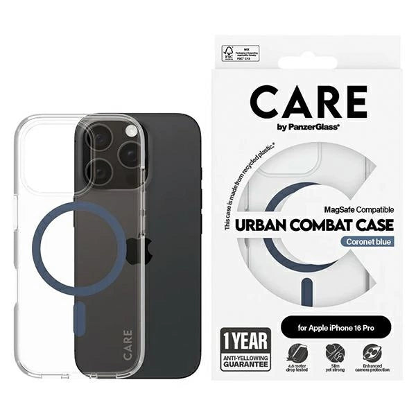 CARE af PanzerGlass Flagship Case iPhone 16 Pro 6.3" blå/blå MagSafe 1366