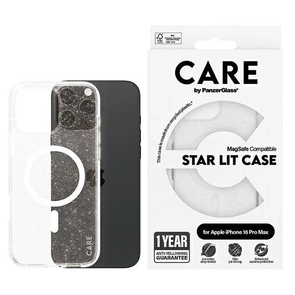 CARE af PanzerGlass Flagship Star Lit Case iPhone 16 Pro Max 6.9" hvid/hvid MagSafe 1344