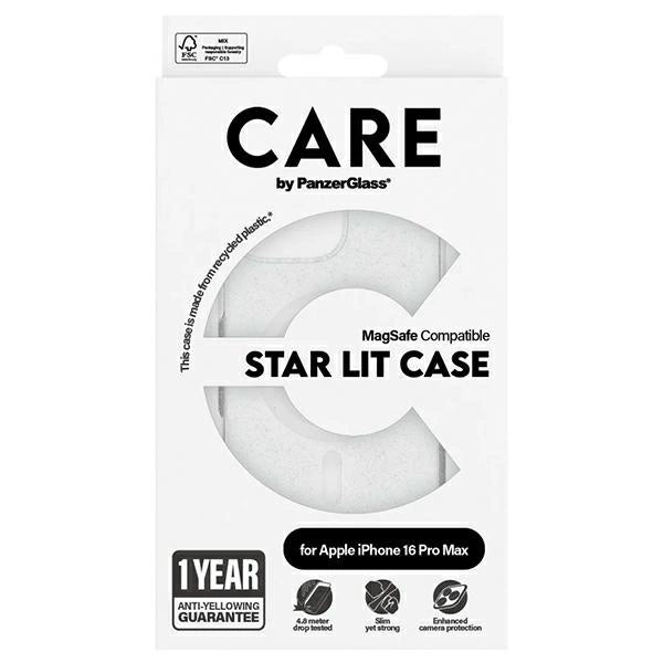 CARE af PanzerGlass Flagship Star Lit Case iPhone 16 Pro Max 6.9" hvid/hvid MagSafe 1344