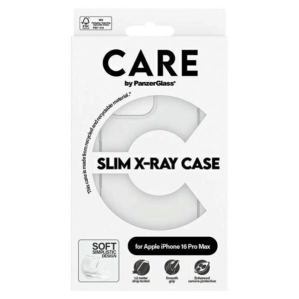 CARE af PanzerGlass X-Ray Soft Basic Case iPhone 16 Pro Max 6.9" Clear/Transparent 1444